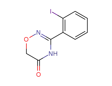 Molecular Structure of 63417-66-3 (2H-1,2,4-Oxadiazin-5(6H)-one, 3-(2-iodophenyl)-)