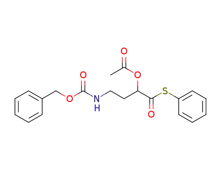 Molecular Structure of 57977-04-5 (Butanethioic acid, 2-(acetyloxy)-4-[[(phenylmethoxy)carbonyl]amino]-,
S-phenyl ester)