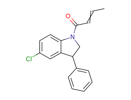 Molecular Structure of 62236-44-6 (1H-Indole, 5-chloro-2,3-dihydro-1-(1-oxo-2-butenyl)-3-phenyl-)