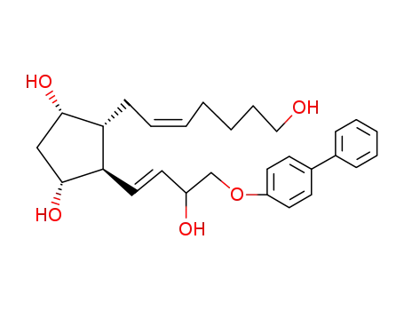 Molecular Structure of 61409-56-1 (1,3-Cyclopentanediol,
4-[4-([1,1'-biphenyl]-4-yloxy)-3-hydroxy-1-butenyl]-5-(7-hydroxy-2-hepten
yl)-)