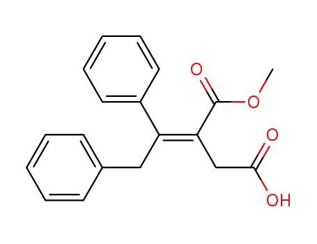 Molecular Structure of 67131-62-8 (Butanedioic acid, (1,2-diphenylethylidene)-, 1-methyl ester)