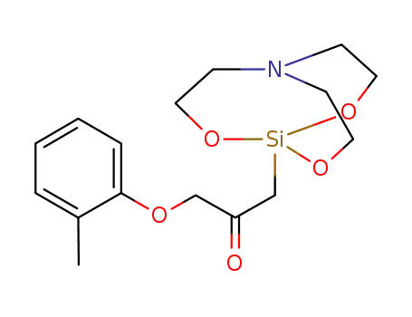 Molecular Structure of 64953-78-2 (2-Propanone,
1-(2-methylphenoxy)-3-(2,8,9-trioxa-5-aza-1-silabicyclo[3.3.3]undec-1-yl
)-)