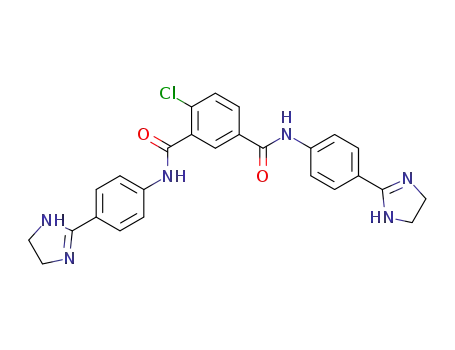 Molecular Structure of 21696-20-8 (4-chloro-N,N-bis[4-(4,5-dihydro-1H-imidazol-2-yl)phenyl]benzene-1,3-dicarboxamide)