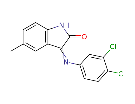 Molecular Structure of 61294-09-5 (2H-Indol-2-one, 3-[(3,4-dichlorophenyl)imino]-1,3-dihydro-5-methyl-)