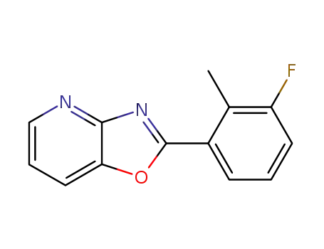 Molecular Structure of 60772-63-6 (Oxazolo[4,5-b]pyridine, 2-(3-fluoro-2-methylphenyl)-)