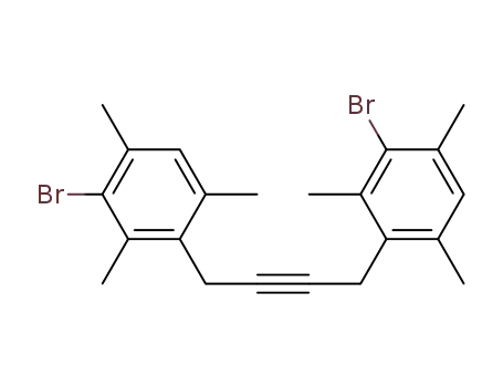 Molecular Structure of 62315-42-8 (Benzene, 1,1'-(2-butyne-1,4-diyl)bis[3-bromo-2,4,6-trimethyl-)