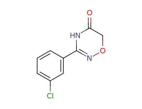 Molecular Structure of 63417-68-5 (2H-1,2,4-Oxadiazin-5(6H)-one, 3-(3-chlorophenyl)-)