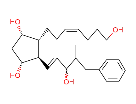 Molecular Structure of 62771-41-9 (1,3-Cyclopentanediol,
4-(7-hydroxy-3-heptenyl)-5-(3-hydroxy-4-methyl-5-phenyl-1-pentenyl)-)