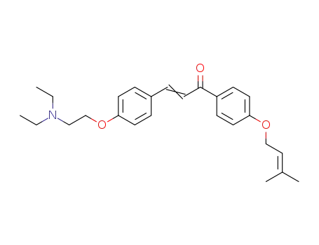 Molecular Structure of 62416-98-2 (2-Propen-1-one,
3-[4-[2-(diethylamino)ethoxy]phenyl]-1-[4-[(3-methyl-2-butenyl)oxy]phenyl
]-)