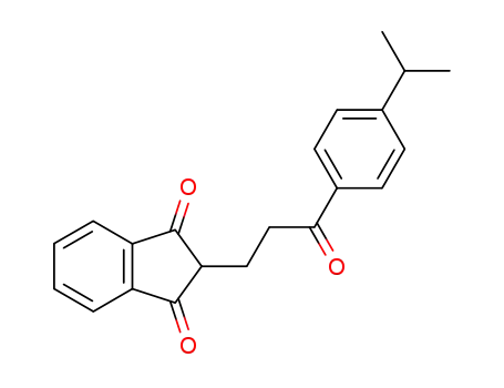 Molecular Structure of 64094-35-5 (1H-Indene-1,3(2H)-dione, 2-[3-[4-(1-methylethyl)phenyl]-3-oxopropyl]-)