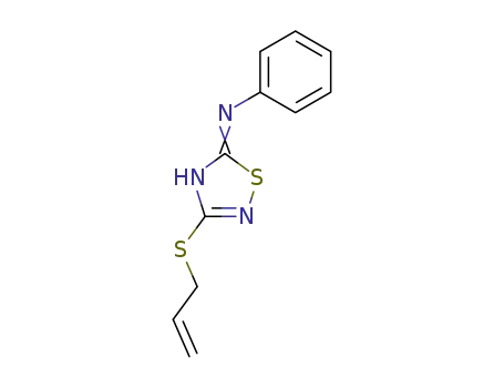 Molecular Structure of 35746-59-9 (1,2,4-Thiadiazol-5-amine, N-phenyl-3-(2-propenylthio)-)