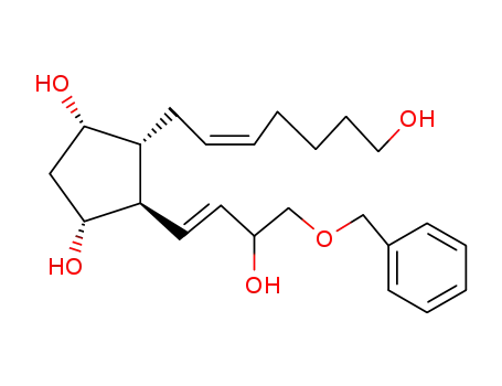 Molecular Structure of 61409-51-6 (1,3-Cyclopentanediol,
4-(7-hydroxy-2-heptenyl)-5-[3-hydroxy-4-(phenylmethoxy)-1-butenyl]-)