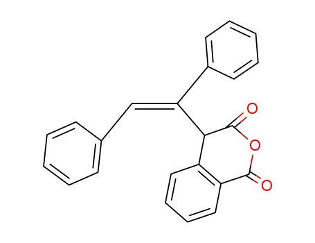 Molecular Structure of 62222-72-4 (1H-2-Benzopyran-1,3(4H)-dione, 4-(1,2-diphenylethenyl)-, (Z)-)