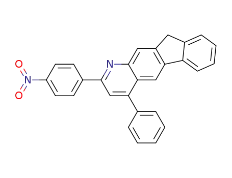 Molecular Structure of 30727-67-4 (10H-Indeno[1,2-g]quinoline, 2-(4-nitrophenyl)-4-phenyl-)