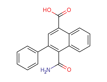 Molecular Structure of 62914-66-3 (1-Naphthalenecarboxylic acid, 4-(aminocarbonyl)-3-phenyl-)