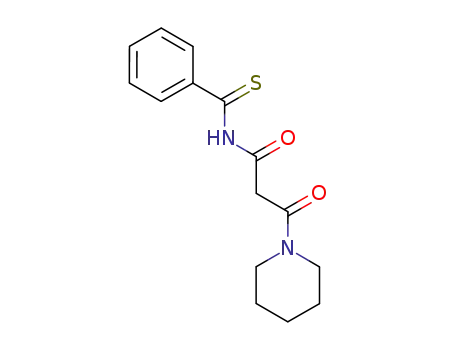 Molecular Structure of 60786-14-3 (1-Piperidinepropanamide, b-oxo-N-(phenylthioxomethyl)-)