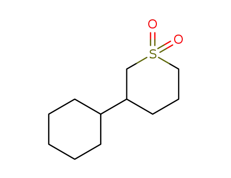 Molecular Structure of 61639-19-8 (2H-Thiopyran, 3-cyclohexyltetrahydro-, 1,1-dioxide)