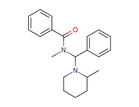 Molecular Structure of 63232-77-9 (Benzamide, N-methyl-N-[(2-methyl-1-piperidinyl)phenylmethyl]-)