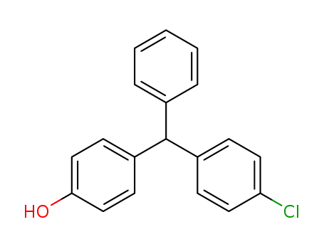 Molecular Structure of 49572-03-4 (Phenol, 4-[(4-chlorophenyl)phenylmethyl]-)