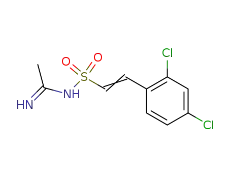 Molecular Structure of 62755-53-7 (Ethanimidamide, N-[[2-(2,4-dichlorophenyl)ethenyl]sulfonyl]-)