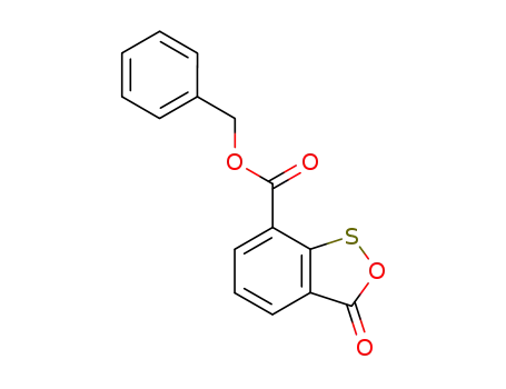 Molecular Structure of 67242-02-8 (3H-2,1-Benzoxathiole-7-carboxylic acid, 3-oxo-, phenylmethyl ester)