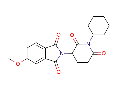 Molecular Structure of 64139-10-2 (1H-Isoindole-1,3(2H)-dione,
2-(1-cyclohexyl-2,6-dioxo-3-piperidinyl)-5-methoxy-)
