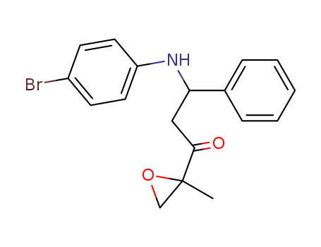 Molecular Structure of 66243-96-7 (1-Propanone, 3-[(4-bromophenyl)amino]-1-(2-methyloxiranyl)-3-phenyl-)