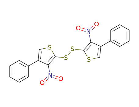 Molecular Structure of 30129-93-2 (Thiophene,2,2'-dithiobis[3-nitro-4-phenyl- (8CI))