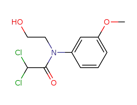 Molecular Structure of 37949-96-5 (Acetamide, 2,2-dichloro-N-(2-hydroxyethyl)-N-(3-methoxyphenyl)-)