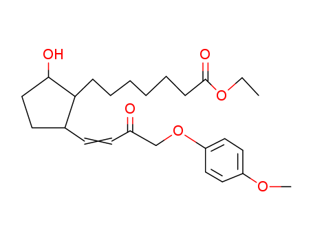 Cyclopentaneheptanoic acid,  2-hydroxy-5-[4-(4-methoxyphenoxy)-3-oxo-1-butenyl]-, ethyl ester