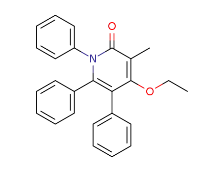 Molecular Structure of 60227-85-2 (2(1H)-Pyridinone, 4-ethoxy-3-methyl-1,5,6-triphenyl-)