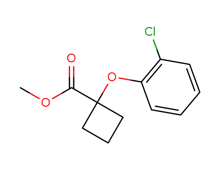 Molecular Structure of 62410-67-7 (Cyclobutanecarboxylic acid, 1-(2-chlorophenoxy)-, methyl ester)