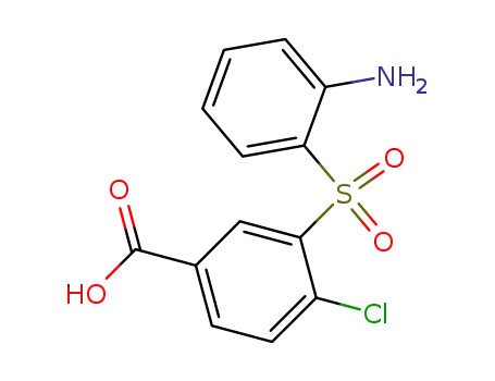 Molecular Structure of 51763-29-2 (Benzoic acid, 3-[(2-aminophenyl)sulfonyl]-4-chloro-)