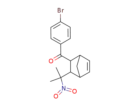 Molecular Structure of 62608-50-8 (Methanone,
(4-bromophenyl)[3-(1-methyl-1-nitroethyl)bicyclo[2.2.1]hept-5-en-2-yl]-)