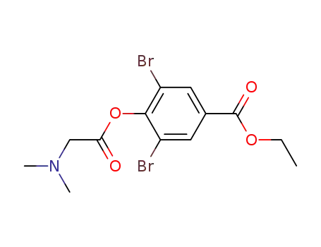Molecular Structure of 67474-43-5 (Glycine, N,N-dimethyl-, 2,6-dibromo-4-(ethoxycarbonyl)phenyl ester)