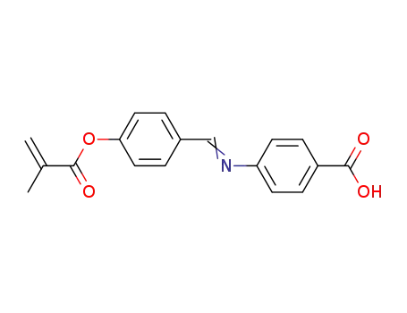 Molecular Structure of 54719-52-7 (Benzoic acid,
4-[[[4-[(2-methyl-1-oxo-2-propenyl)oxy]phenyl]methylene]amino]-)