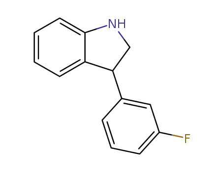 Molecular Structure of 62236-39-9 (1H-Indole, 3-(3-fluorophenyl)-2,3-dihydro-)