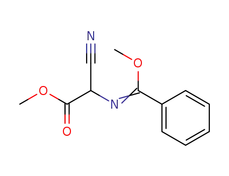 Molecular Structure of 63066-13-7 (Acetic acid, cyano[(methoxyphenylmethylene)amino]-, methyl ester)