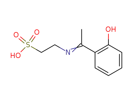 Molecular Structure of 62763-57-9 (Ethanesulfonic acid, 2-[[1-(2-hydroxyphenyl)ethylidene]amino]-)