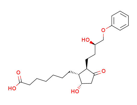Molecular Structure of 62145-11-3 (Cyclopentaneheptanoic acid,
5-hydroxy-2-(3-hydroxy-4-phenoxybutyl)-3-oxo-)