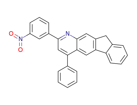 Molecular Structure of 30727-70-9 (10H-Indeno[1,2-g]quinoline, 2-(3-nitrophenyl)-4-phenyl-)
