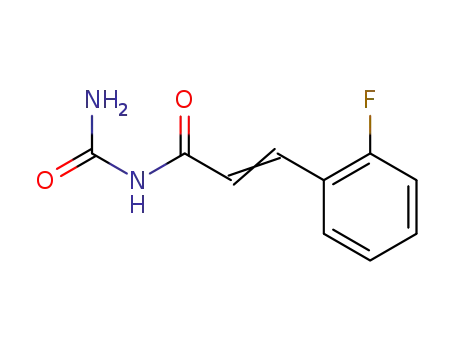 Molecular Structure of 62879-64-5 (2-Propenamide, N-(aminocarbonyl)-3-(2-fluorophenyl)-)