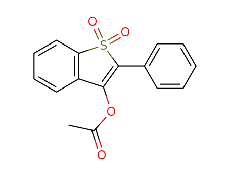 Molecular Structure of 62331-87-7 (Benzo[b]thiophene-3-ol, 2-phenyl-, acetate, 1,1-dioxide)
