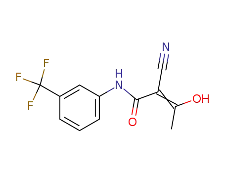 Molecular Structure of 62004-05-1 (2-Butenamide, 2-cyano-3-hydroxy-N-[3-(trifluoromethyl)phenyl]-)
