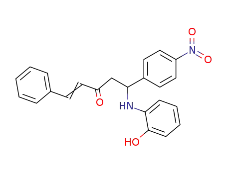 Molecular Structure of 64073-78-5 (1-Penten-3-one, 5-[(2-hydroxyphenyl)amino]-5-(4-nitrophenyl)-1-phenyl-)