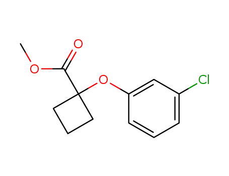Molecular Structure of 62410-62-2 (Cyclobutanecarboxylic acid, 1-(3-chlorophenoxy)-, methyl ester)
