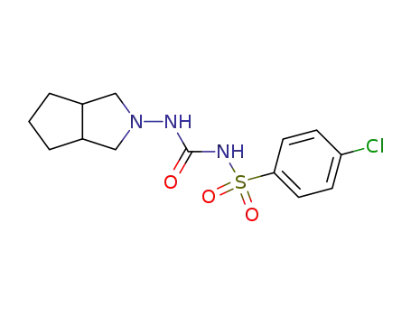 Molecular Structure of 21187-99-5 (Benzenesulfonamide,
4-chloro-N-[[(hexahydrocyclopenta[c]pyrrol-2(1H)-yl)amino]carbonyl]-)