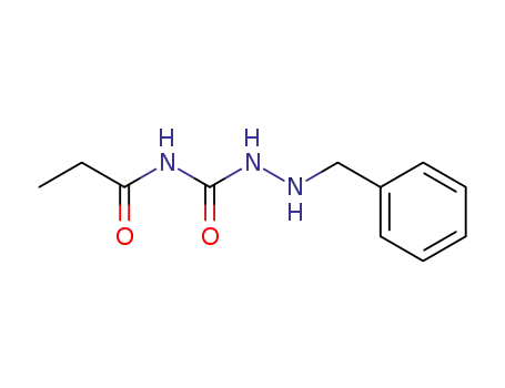 Molecular Structure of 62123-36-8 (Hydrazinecarboxamide, N-(1-oxopropyl)-2-(phenylmethyl)-)