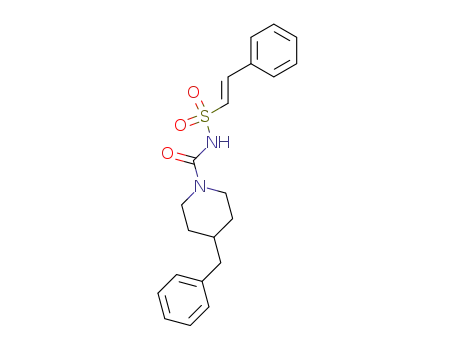 Molecular Structure of 61298-68-8 (1-Piperidinecarboxamide,
N-[(2-phenylethenyl)sulfonyl]-4-(phenylmethyl)-)