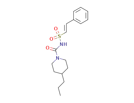 Molecular Structure of 61298-70-2 (1-Piperidinecarboxamide, N-[(2-phenylethenyl)sulfonyl]-4-propyl-)